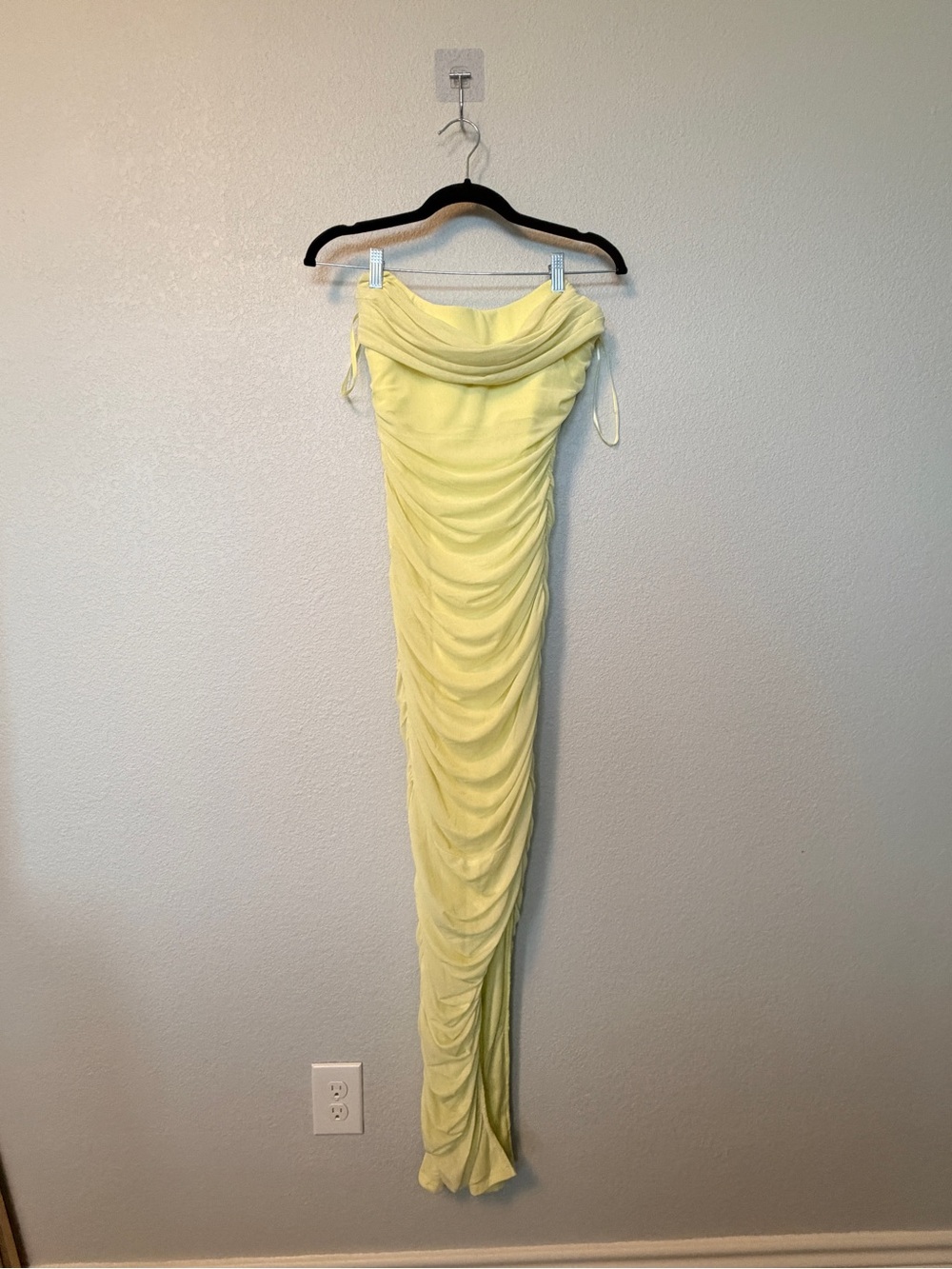 NEVER WORN Babyboo Strapless Ruched Yellow Evening Dress - Picture 2 of 3